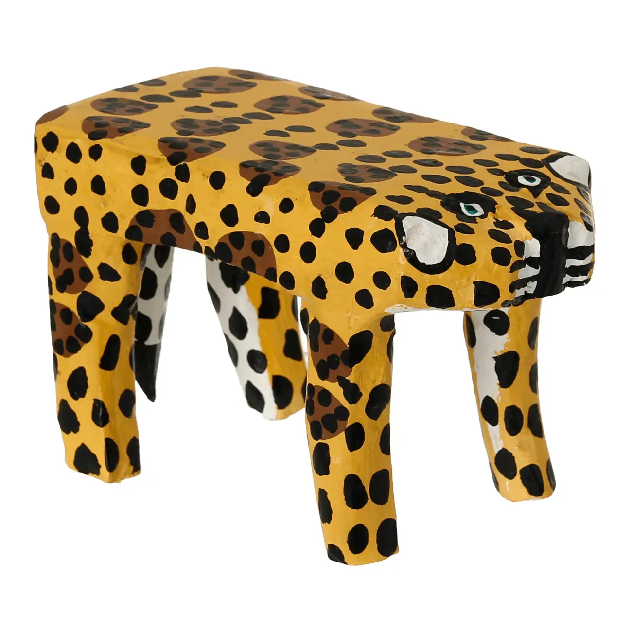 BANCO DECORATIVO PINTADA FILHOTE - AMARELO/PRETO - Foto 5