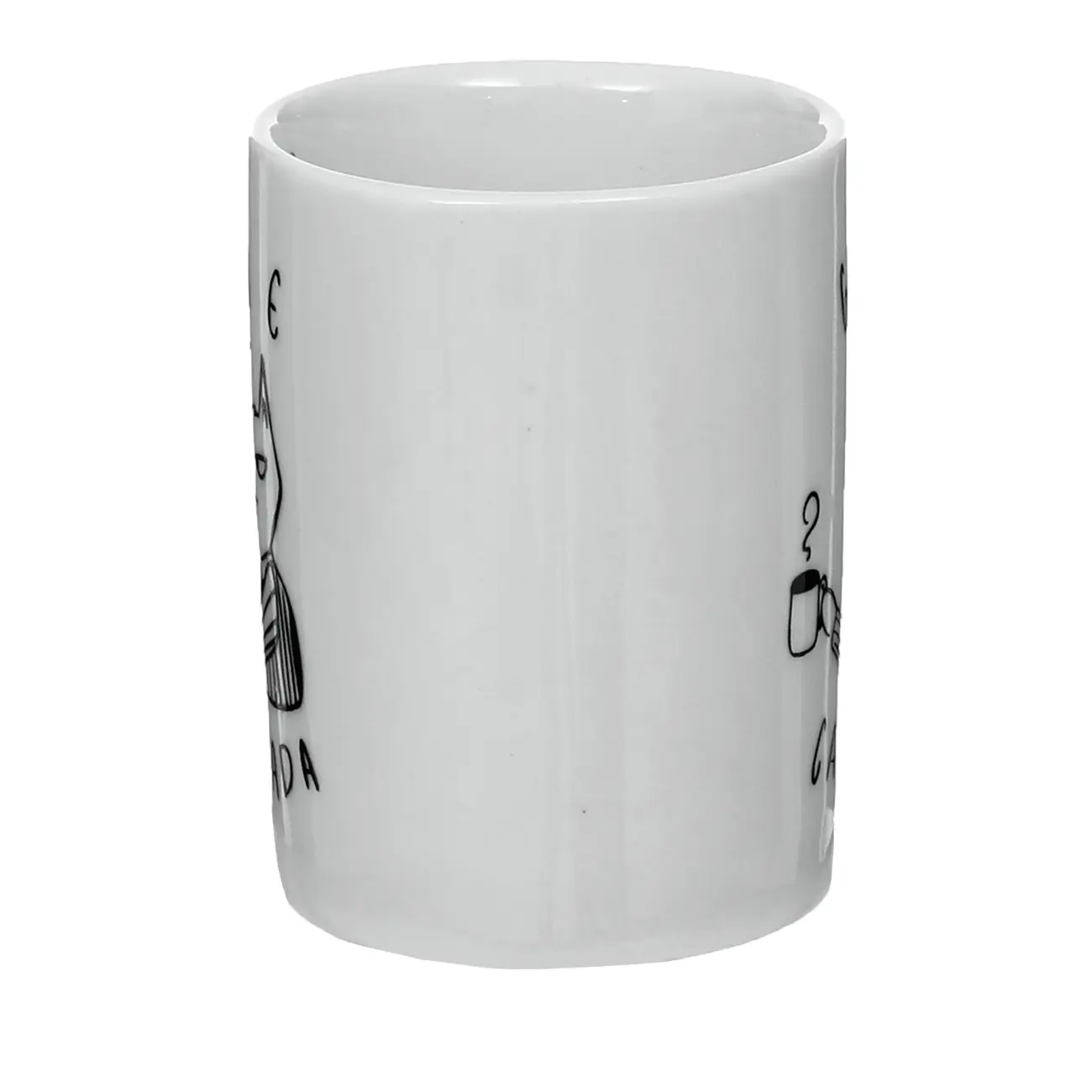 CANECA 160 ML GATA E CANSADA - BRANCO/PRETO - Foto 6