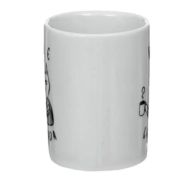 CANECA 160 ML GATA E CANSADA - BRANCO/PRETO - Foto 6