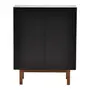 BUFFET 2 PORTAS 80 CM X 40 CM POINT - PRETO/NOZES - Foto 1
