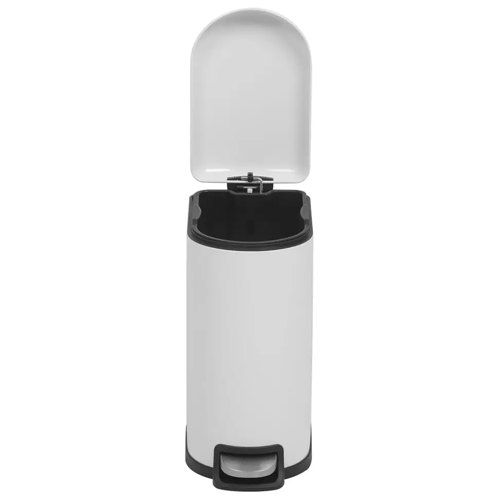 LIXEIRA COM PEDAL 10 L GIBBOUS - BRANCO BRILHANTE - Foto 3