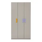 LIVE GUARDA-ROUPA 3P. C/PUXADOR RIPPLES - FLANDRES/CORES CALEIDOCOLOR - Foto 1