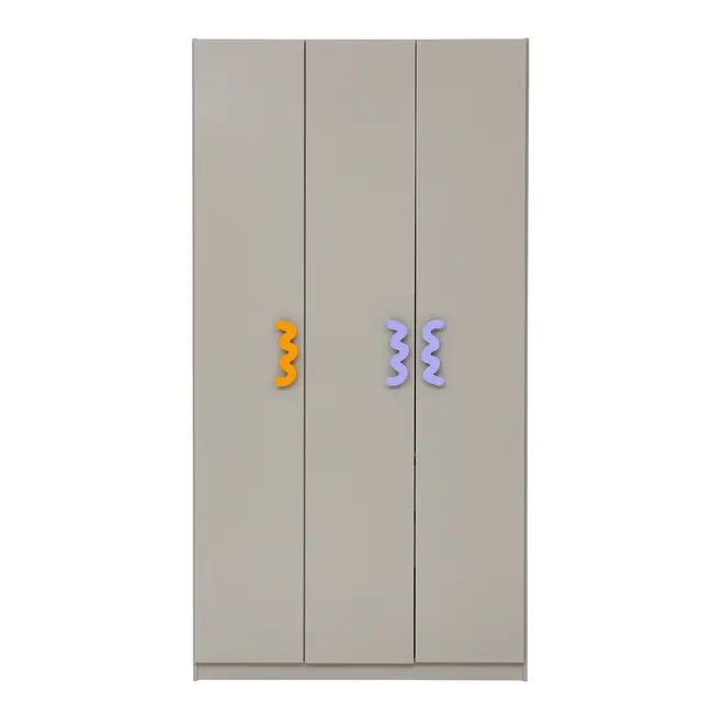LIVE GUARDA-ROUPA 3P. C/PUXADOR RIPPLES - FLANDRES/CORES CALEIDOCOLOR - Foto 1