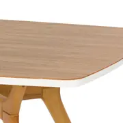 MESA DE JANTAR 1,80 M X 1 M ORGANIC - FREIJÓ/BRANCO - Foto 4