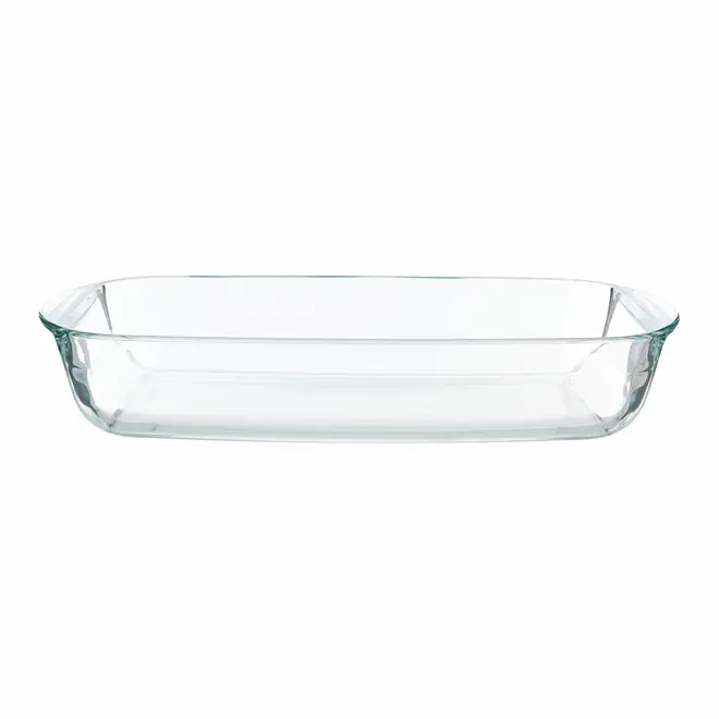TRAVESSA REFRATRÁRIA COM TAMPA 39 CM X 24 CM DOLIA GLASS - INCOLOR/CAMELO - Foto 4