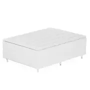 CAMA BOX DE CASAL C/GAVETA MIDDY - BRANCO/BRANCO - Foto 1