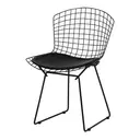 PRETO/PRETO - CADEIRA COM ALMOFADA BERTOIA