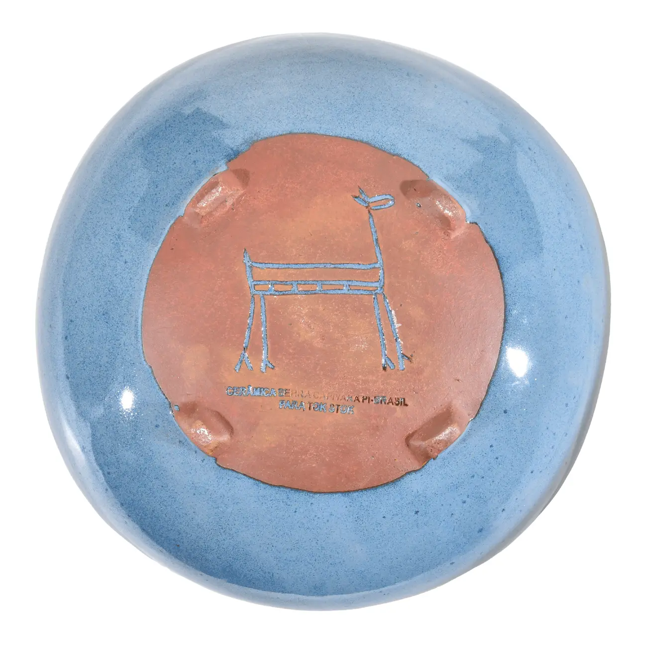 SALADEIRA BAIXA 27 CM JITIRANA - AZUL HISTÓRIO/ARGILA - Foto 3