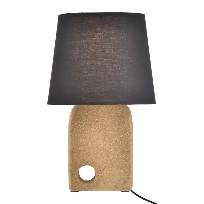 LUMINÁRIA DE MESA GROTT C/CUP B KERAMIK - NATURAL/PRETO - Foto 2
