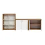  ESTANTE COM 2 ARMÁRIOS BAIXO BOSS - OAK TAMMI/BRANCO - Foto 2