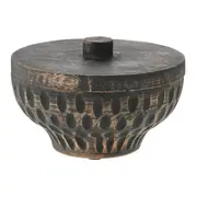 CAIXA 15 CM X 15 CM X 10 CM TAZAMA - PRETO DESGASTADO - Foto 1