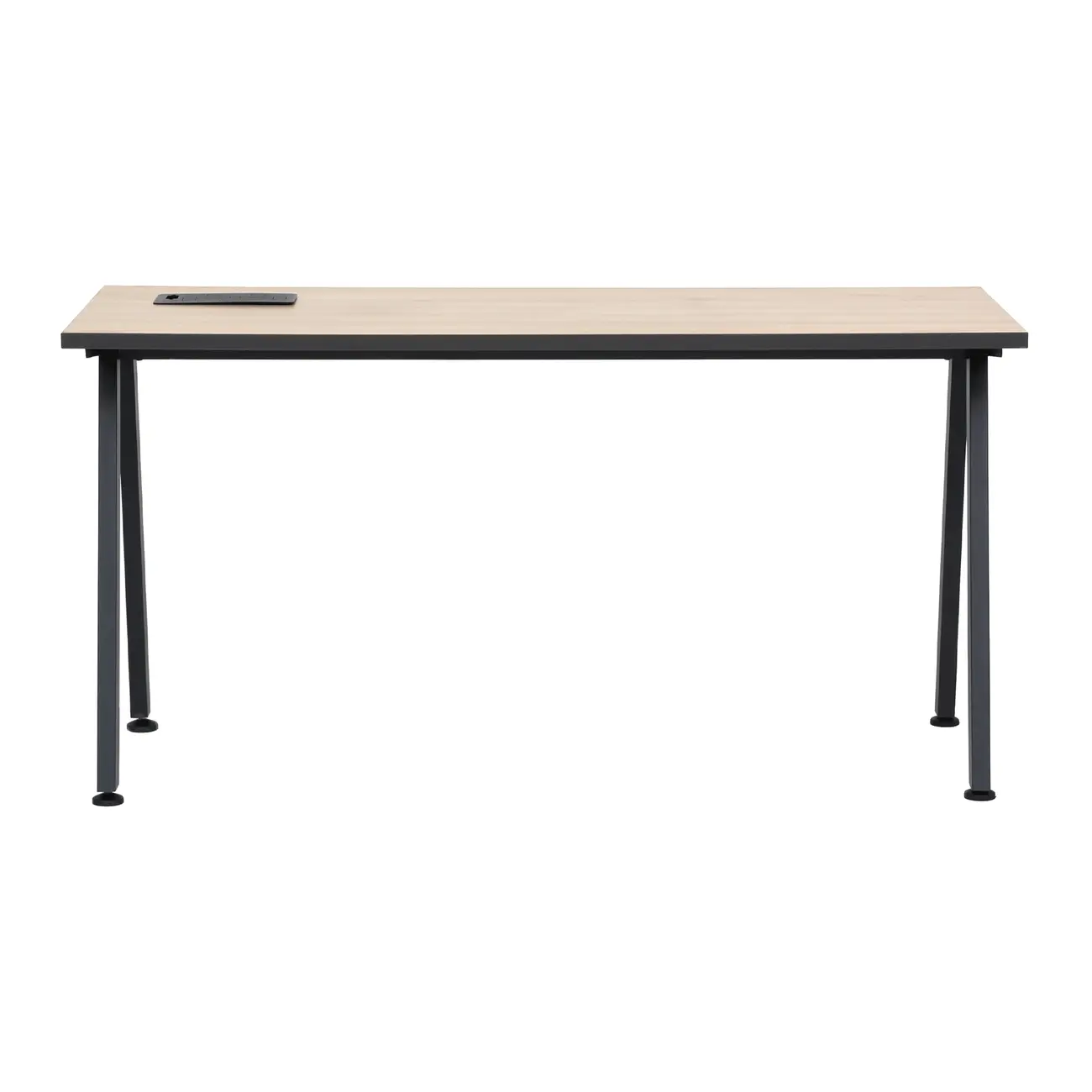 MESA 1,50 M X 60 CM COM CAIXA PARA CONECTIVIDADE ALETA - KONKRET/OAK TAMMI - Foto 1