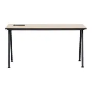 MESA 1,50 M X 60 CM COM CAIXA PARA CONECTIVIDADE ALETA - KONKRET/OAK TAMMI - Foto 1