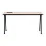 MESA 1,50 M X 60 CM COM CAIXA PARA CONECTIVIDADE ALETA - KONKRET/OAK TAMMI - Foto 1