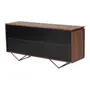 BUFFET 4 PORTAS BASCULANTES 1,60 M X 45 CM HEPTA - PAU FERRO/PRETO - Foto 10