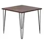 MESA DE JANTAR MESA 80 CM X 80 CM ZAHARA - PRETO/NOZES RÚSTICO - Foto 30