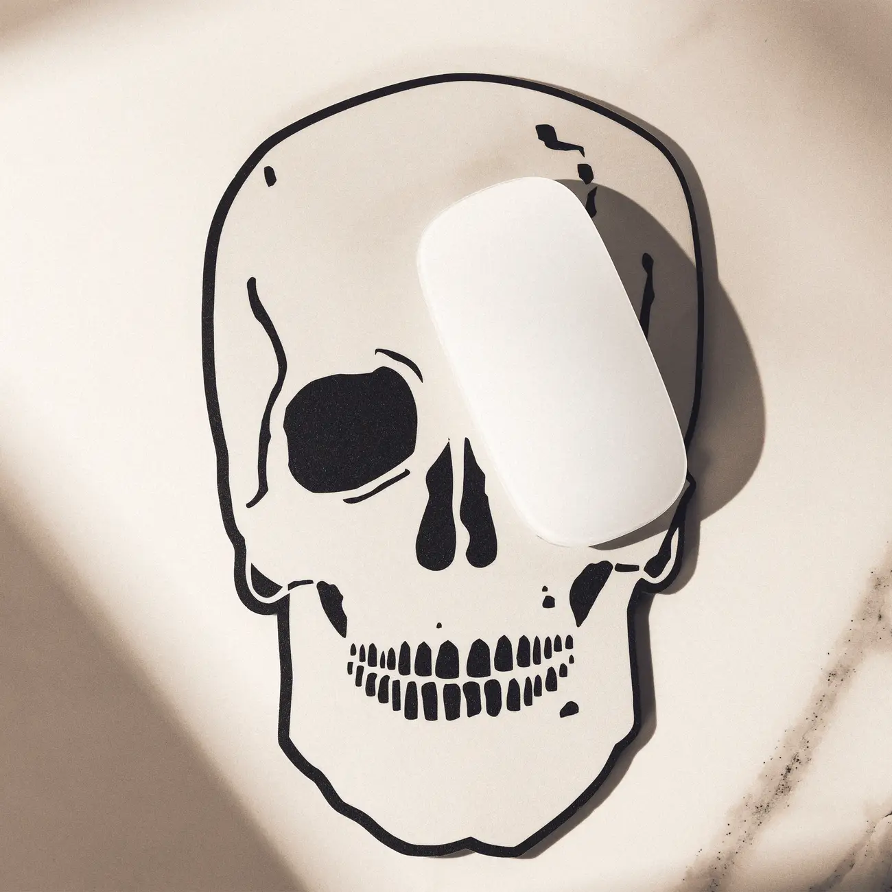 MOUSE PAD CAVEIRA - PRETO/ OFFWHITE - Foto 3