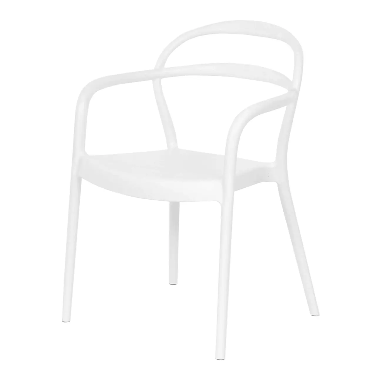 CADEIRA EMPILHÁVEL COM BRAÇOS THONIX - BRANCO - Foto 1