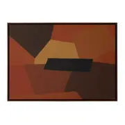 QUADRO 50 CM X 70 CM ELUNE - NOZES/TERRACOTA - Foto 1