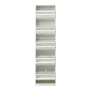 SAPATEIRA PAREDE 5 PORTAS BASCULANTES FAMILY THIN - BRANCO/BRANCO - Foto 4