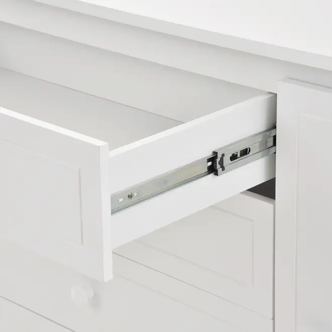 CÔMODA 4 GAVETAS/1 PORTA 1,22 M X 50 CM MON DIEU - BRANCO - Foto 12