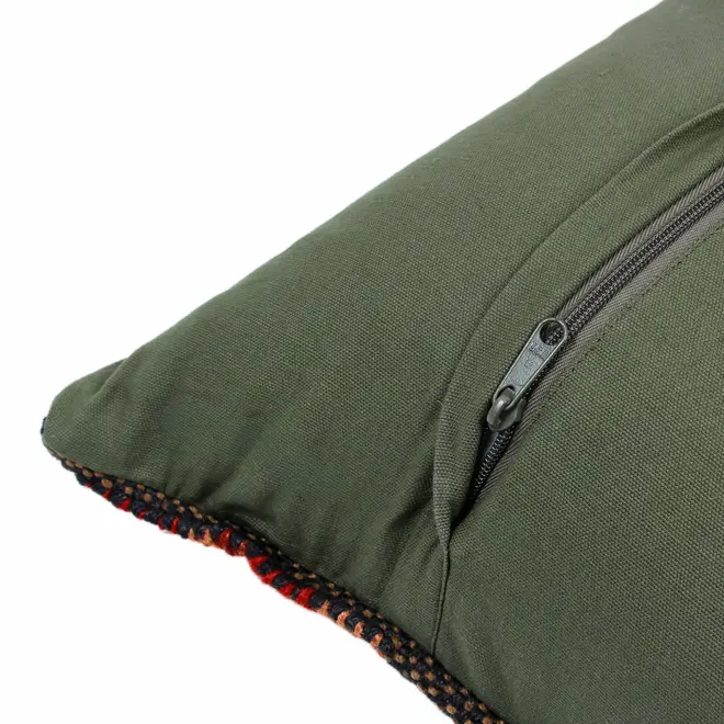 ALMOFADA 50 CM X 50 CM VERSO - VERMELHO HINDU/LODEN GREEN - Foto 5
