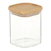 POTE 450 ML BAMBOO BORUS QUADRADO - INCOLOR/BAMBU - Foto 2