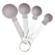 KIT COM 4 COLHERES MEDIDORAS PRATIC - ESTANHO/AÇO INOXIDÁVEL - Foto 1