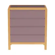 CÔMODA 4 GAVETAS 90 CM X 45 CM KANT - RUBY MOCHA/AMÊNDOA - Foto 2