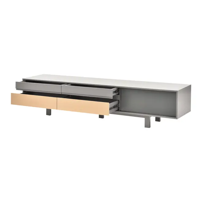 RACK 4 GAVETAS/1 PORTA 2,10 M X 46 CM LITHO - ESTANHO/KONKRET - Foto 8