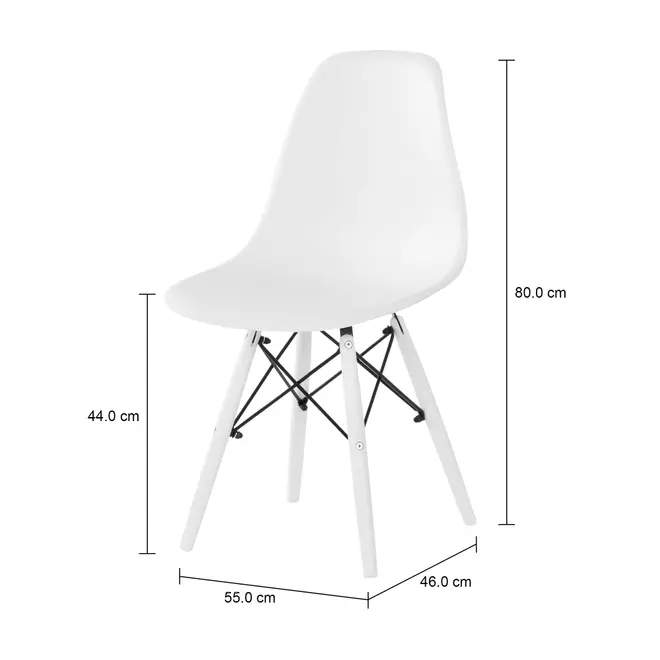 CONJUNTO COM 2 CADEIRAS EASY COLOR - BRANCO/BRANCO - Foto 2