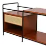 RACK 1 GAVETA 1,30 M X 36 CM COM PALHINHA VIERNES - NOZES/PRETO - Foto 6