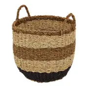CESTO 40 CM X 40 CM X 35 CM THYPA - FIBRA CLARA/PRETO - Foto 3