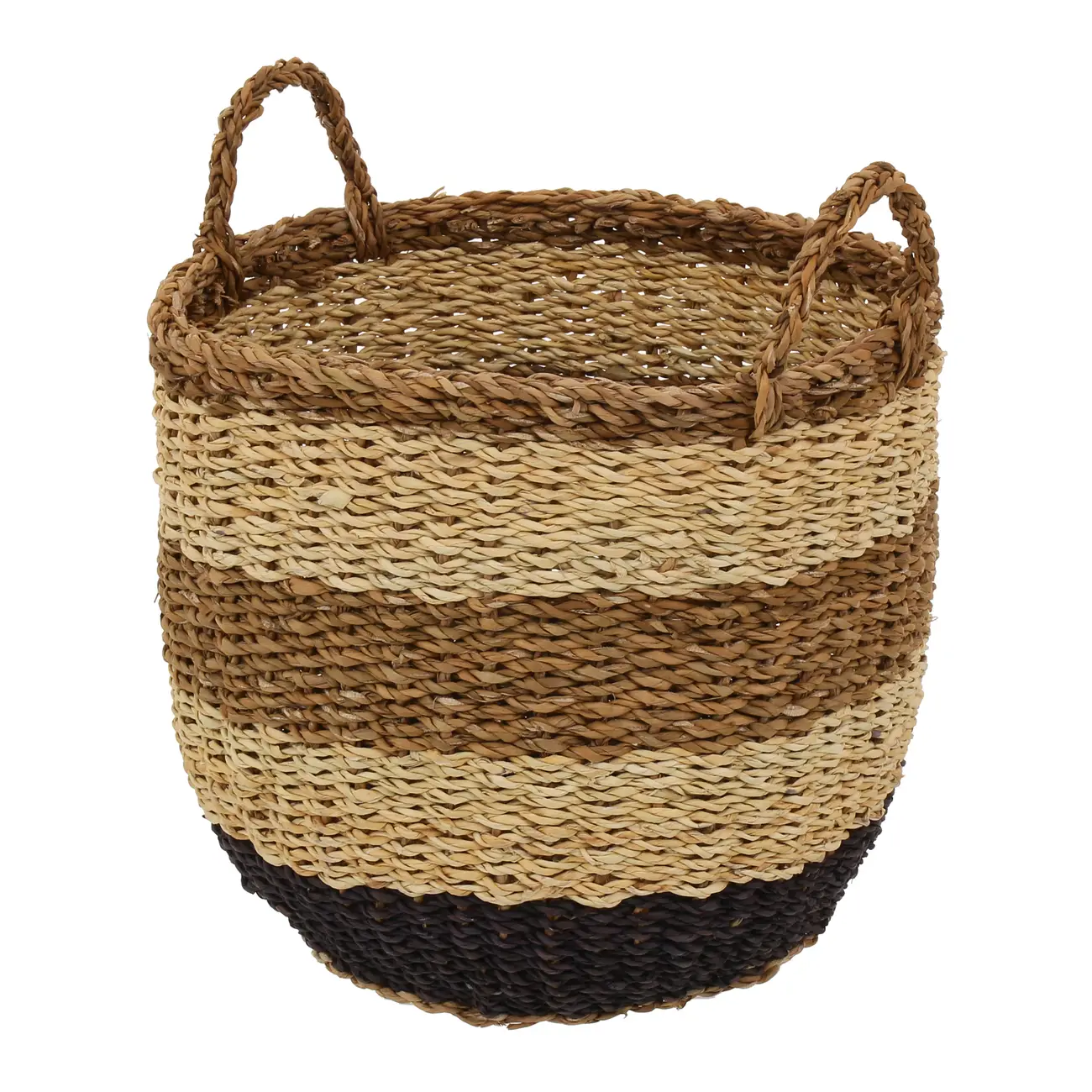 CESTO 40 CM X 40 CM X 35 CM THYPA - FIBRA CLARA/PRETO - Foto 3