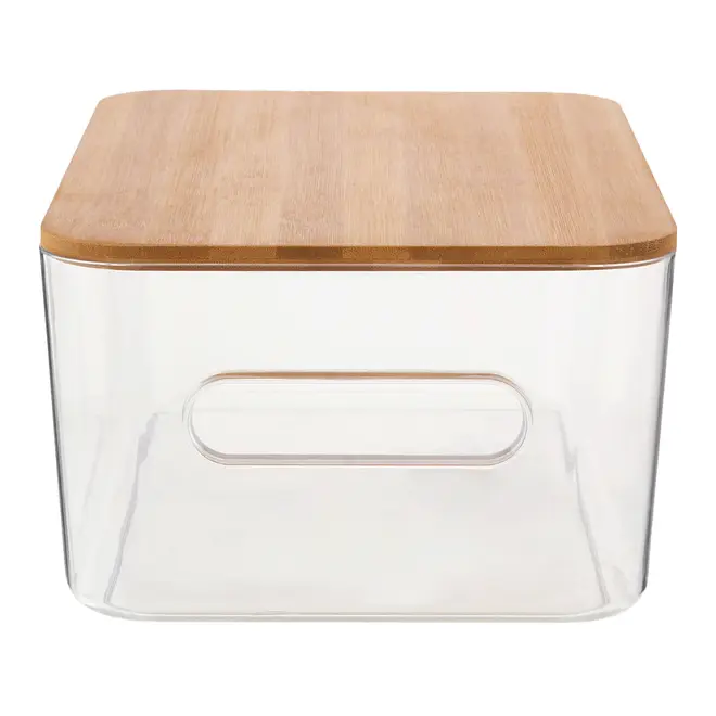 CAIXA 12 CM X 28 CM X 19 CM BAMBOO PRATIC - INCOLOR/BAMBU - Foto 3
