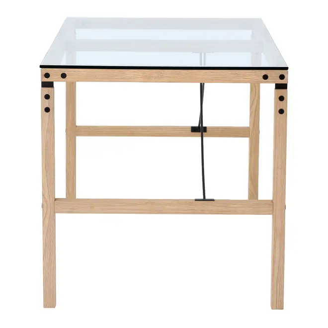 MESA DE ESCRITÓRIO 1,60 M X 75 CM PONTES - OAK FEEL/GRAFITE SATIN - Foto 5