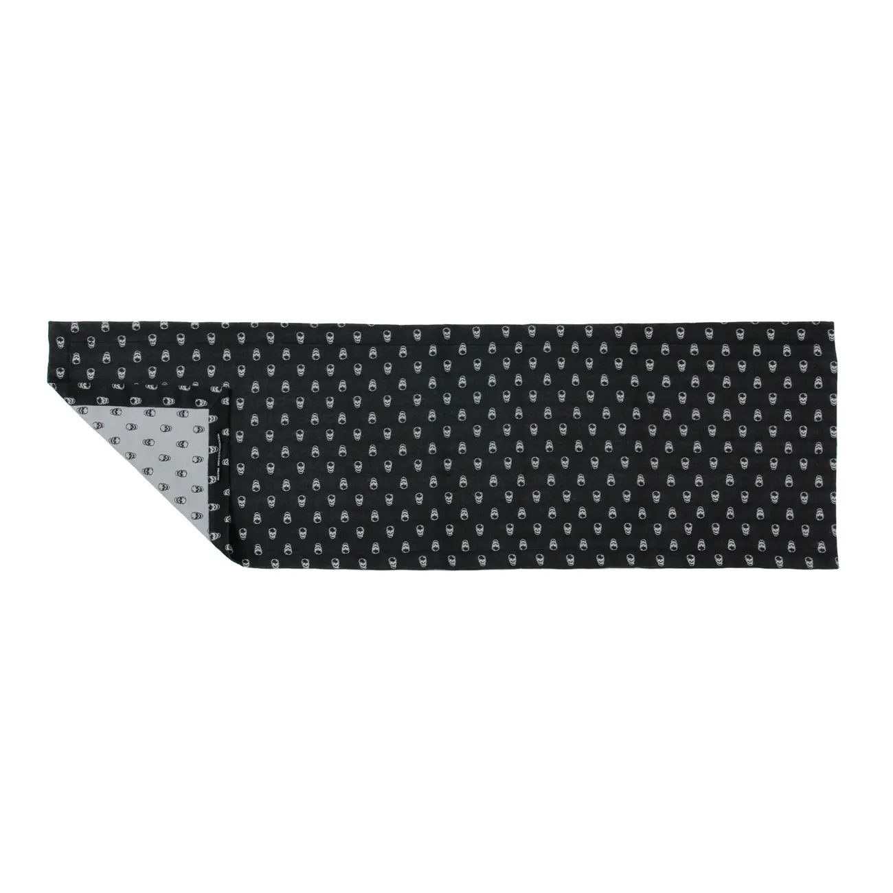 CAMINHO DE MESA 45 CM X 1,42 M CAVEIRA - PRETO/BRANCO - Foto 2
