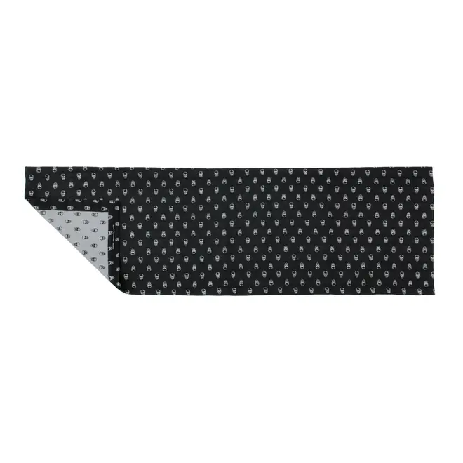 CAMINHO DE MESA 45 CM X 1,42 M CAVEIRA - PRETO/BRANCO - Foto 2
