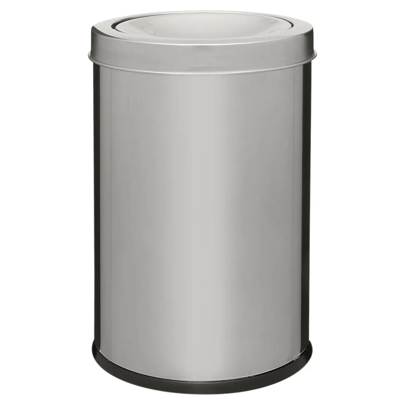 LIXEIRA 7 L BANDON - INOX/PRETO - Foto 1