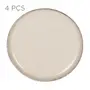JOGO DE PRATO SOBREMESA C/4 PEÇAS FINEST - AREIA/ARGILA - Foto 1