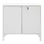 BRANCO/GRANILITE - ARMÁRIO PARA ESCRITÓRIO BAIXO 2 PORTAS SLEEK