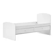 CAMA DE SOLTEIRO COM 2 GAVETAS 88 CM PATCHFLOWER - BRANCO - Foto 4
