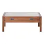 MESA DE CENTRO 96 CM X 65 CM ARMAZÉM - NOZES/INCOLOR - Foto 1