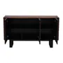 BUFFET 3 PORTAS 1,35 M X 40 CM NIARA - NOZES RÚSTICO/PRETO - Foto 4