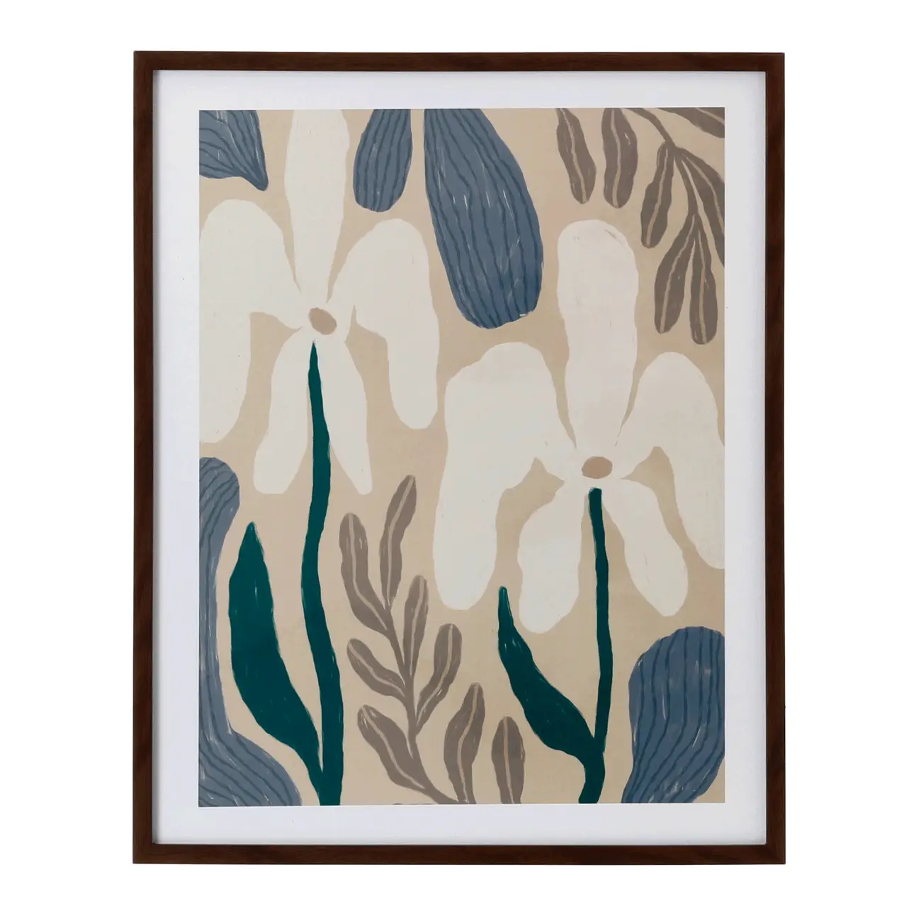 QUADRO II 50 CM X 40 CM FLORA - CASTANHO/ENGLISH GREEN - Foto 1