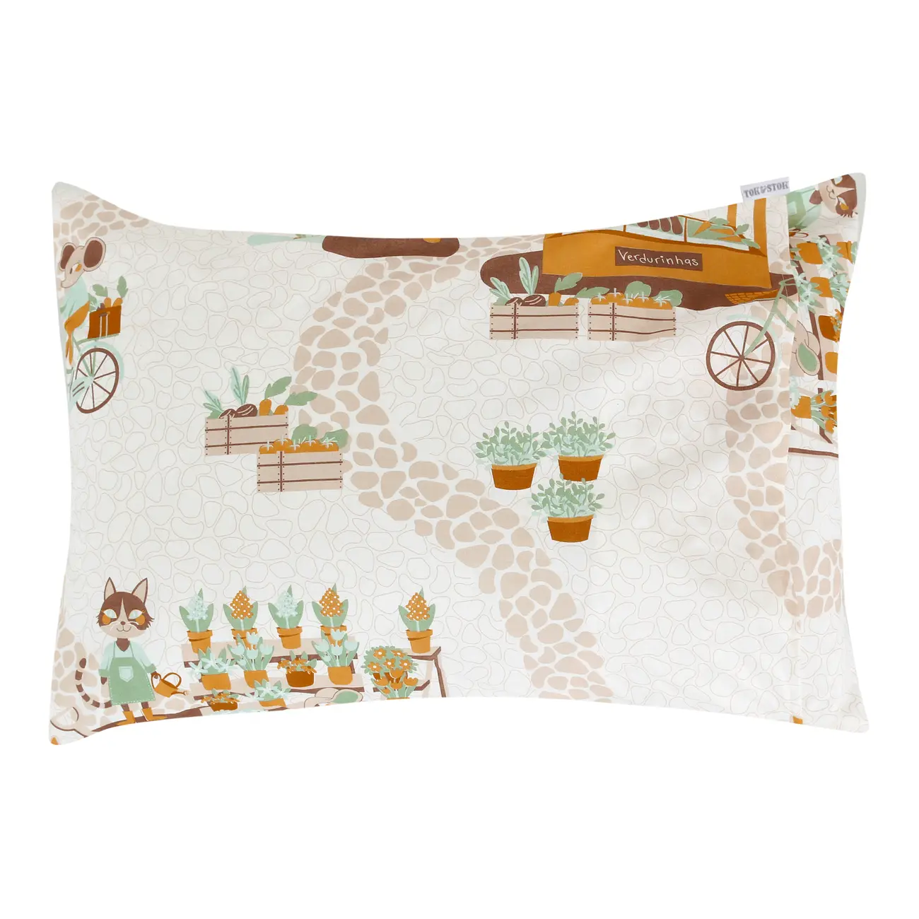 FRONHA INFANTIL 50 CM X 70 CM FEIRA DOS BICHOS - CASCA DE URUCUM/MULTICOR - Foto 3