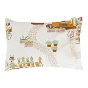 FRONHA INFANTIL 50 CM X 70 CM FEIRA DOS BICHOS - CASCA DE URUCUM/MULTICOR - Foto 3