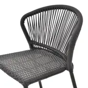 BANQUETA PARA ÁREA EXTERNA LEK - PRETO/PRETO - Foto 6