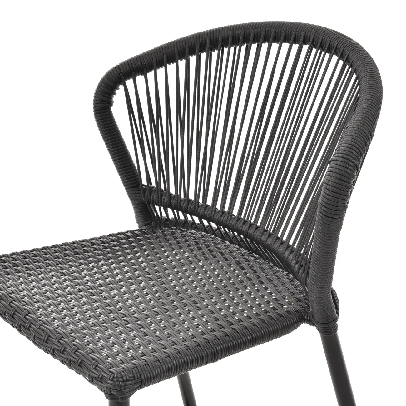 BANQUETA PARA ÁREA EXTERNA LEK - PRETO/PRETO - Foto 6