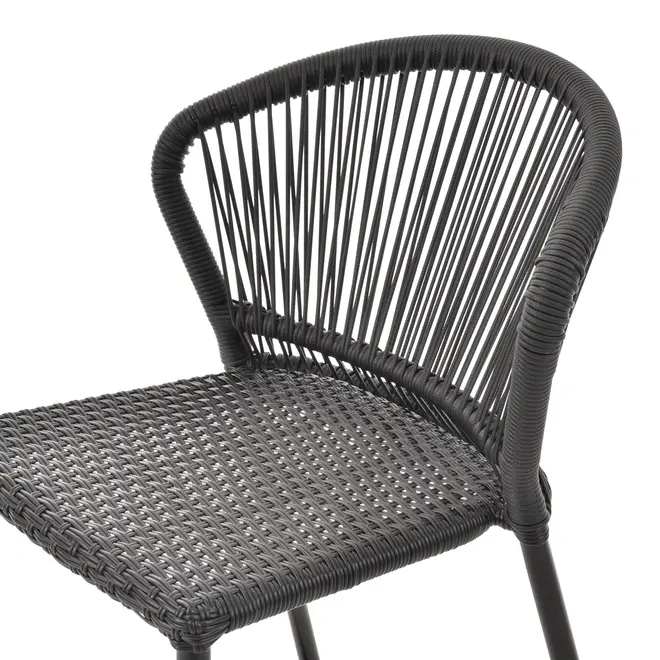 BANQUETA PARA ÁREA EXTERNA LEK - PRETO/PRETO - Foto 6